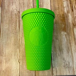 Starbucks neon green tumbler